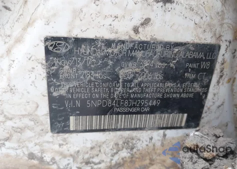 2018 Hyundai Elantra Sel z USA, uszkodzony, nr VIN 5NPD84LF8JH295449